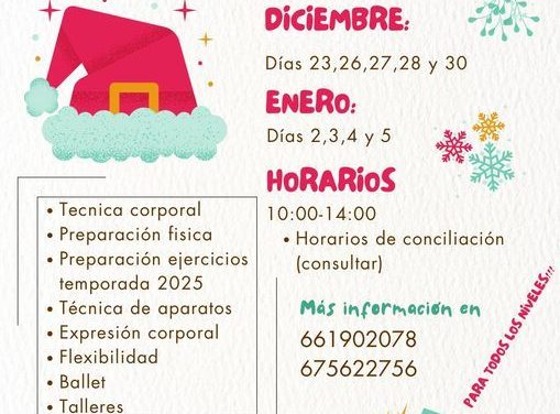 Estas Navidades Campus del Club Gimnástico Escuela Illescana