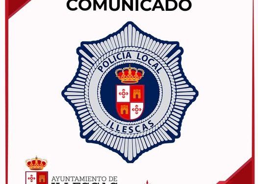 Nota emitida por la Policía Local de Illescas sobre daños a adornos navideños